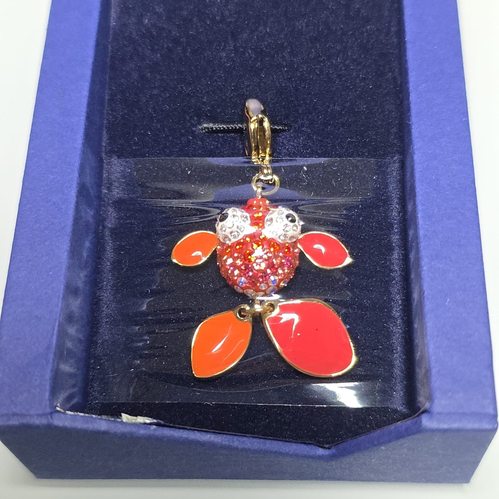 Vintage Swarovski Retired Bracelet and Charms - Lychee Fish, crab and octopus